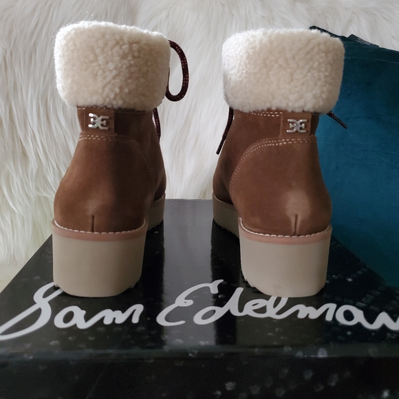 NEW Sam Edelman Franc Faux Shearling Hiking Boots - Picture 8 of 10